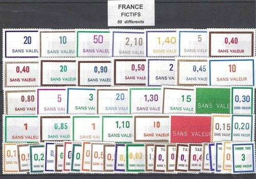 Frankreich fiktive briefmarken - fiktive,